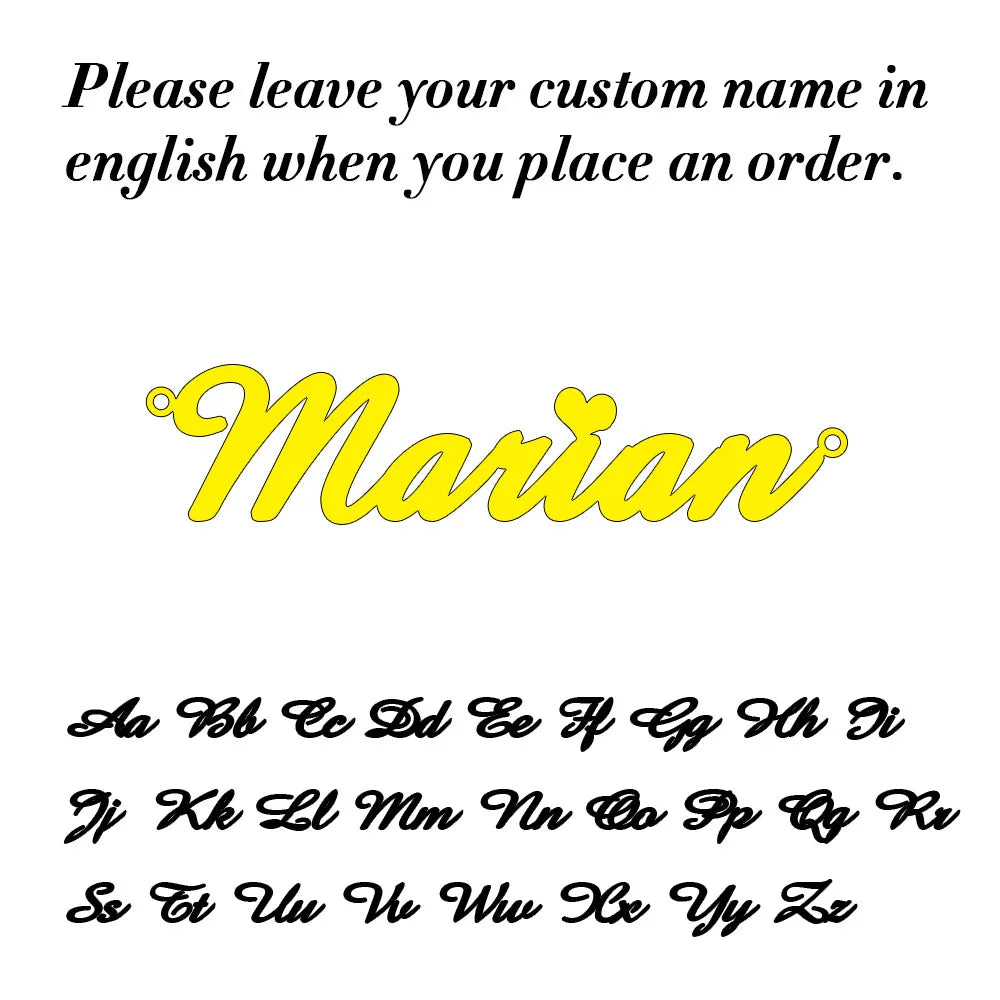 Customized Fashion Stainless Steel Name Necklace Personalized Letter Gold Color Choker Necklace Pendant Nameplate Gift