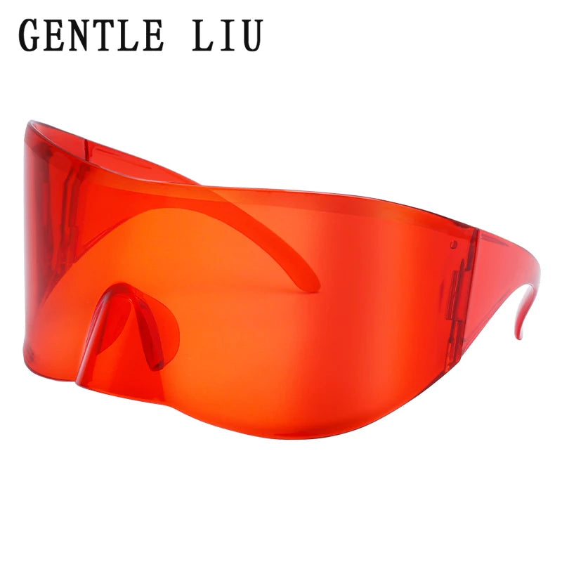 Y2k Retro Oversized Sunglasses Mask Women Punk Goggle Sports Sun Glasses For Men Women 2000's Brand Designer Shield Eyewear sol