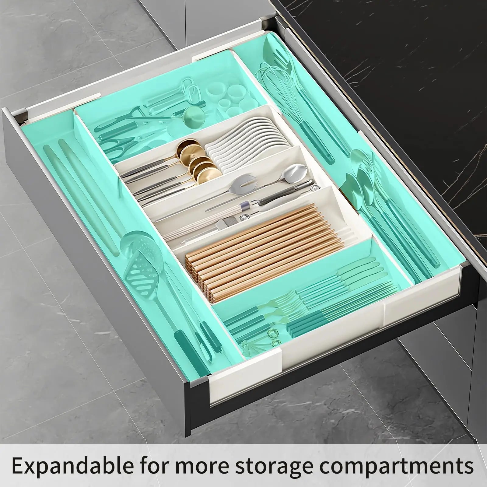 Velori Utensil Tray — Expandable Kitchen Drawer Organizer