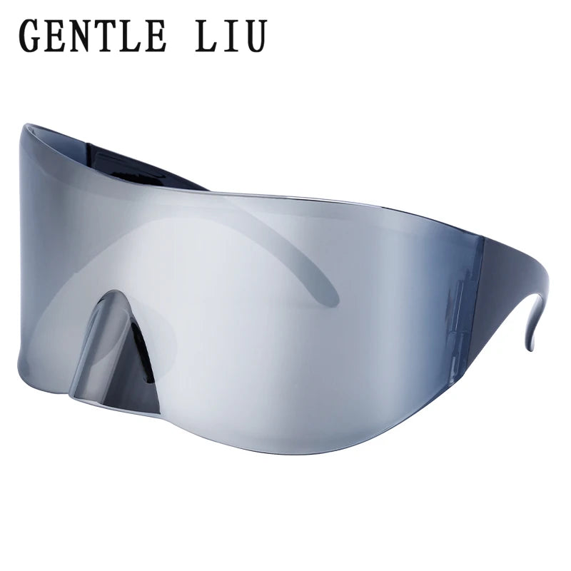 Y2k Retro Oversized Sunglasses Mask Women Punk Goggle Sports Sun Glasses For Men Women 2000's Brand Designer Shield Eyewear sol