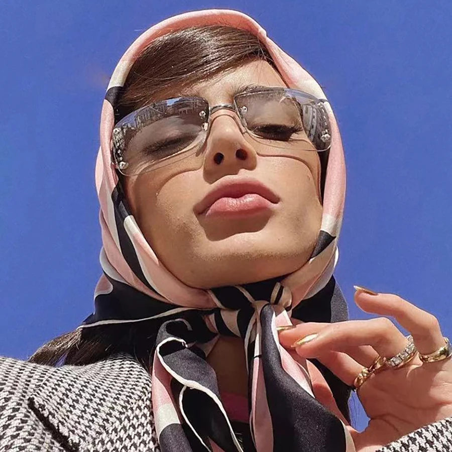 New  Women Sunglasses Luxury Brand Design Fashionable Y2KSun Glasses Camping Cycling Fishing Retro Frameless Uv400 Men Sunnies