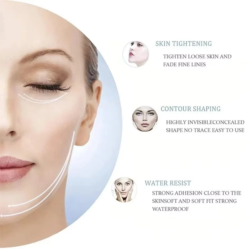 40Pcs/Set Invisible Thin Face Stickers Double Chin Wrinkle Sagging Skin Lift Up V Shape Tapes Makeup Facelifting Patch Adhesives