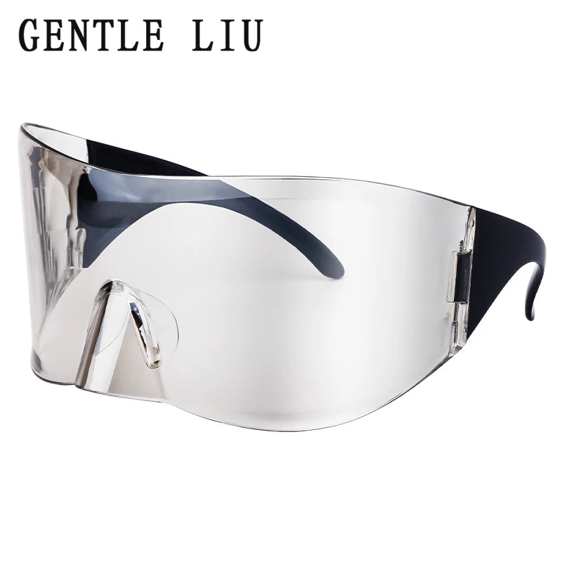 Y2k Retro Oversized Sunglasses Mask Women Punk Goggle Sports Sun Glasses For Men Women 2000's Brand Designer Shield Eyewear sol