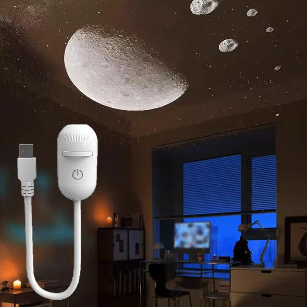 2-in-1 Mini Galaxy Star Projector Night Light LED Starry Sky Ambient Lamp for Bedroom Sleep & Decoration LED Atmosphere Light