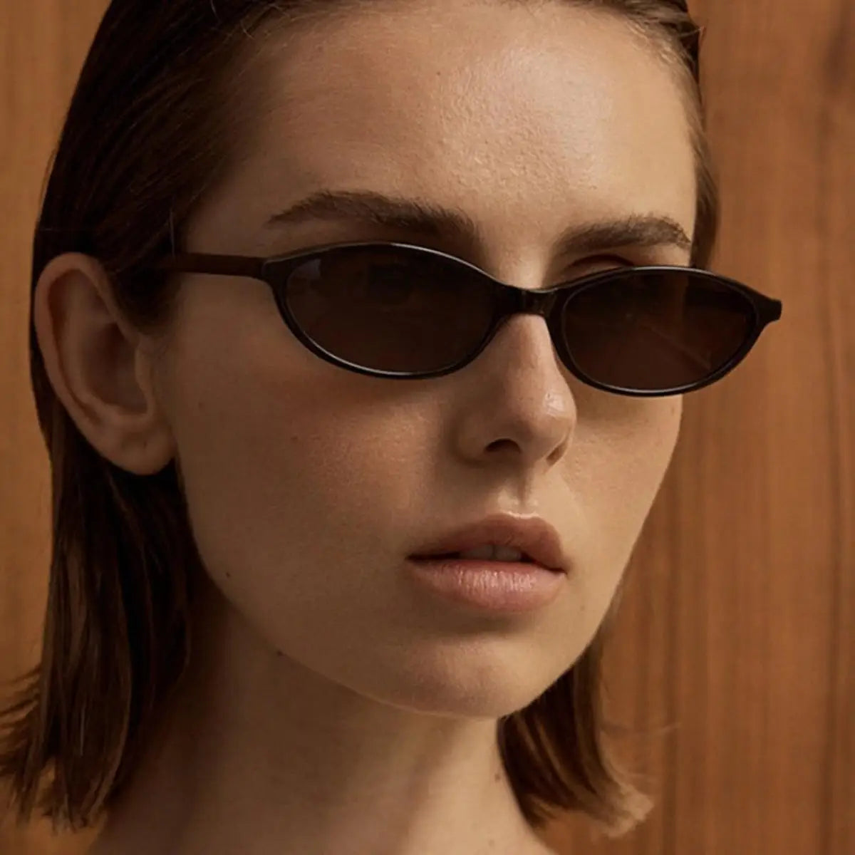 3PCS Y2K Small Oval Sunglasses Women Retro Korean Style Hip Pop Punk Eyepieces Women's Sunglasses
