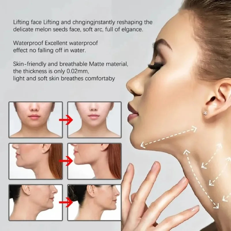 80/40PCS Facial Lifting Strips Brow Lift Tape Invisible Facelift Tape V-Shaped Chin Patch Facial Shaping Lifting&Tightening Tool