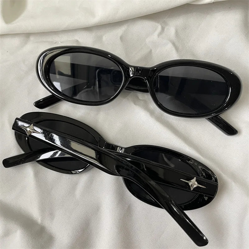 The Most Comprehensive Black Sunglasses Collection Y2K/Sunshade/Large Frame Sunglasses Cat's Eye Sunscreen Glasses