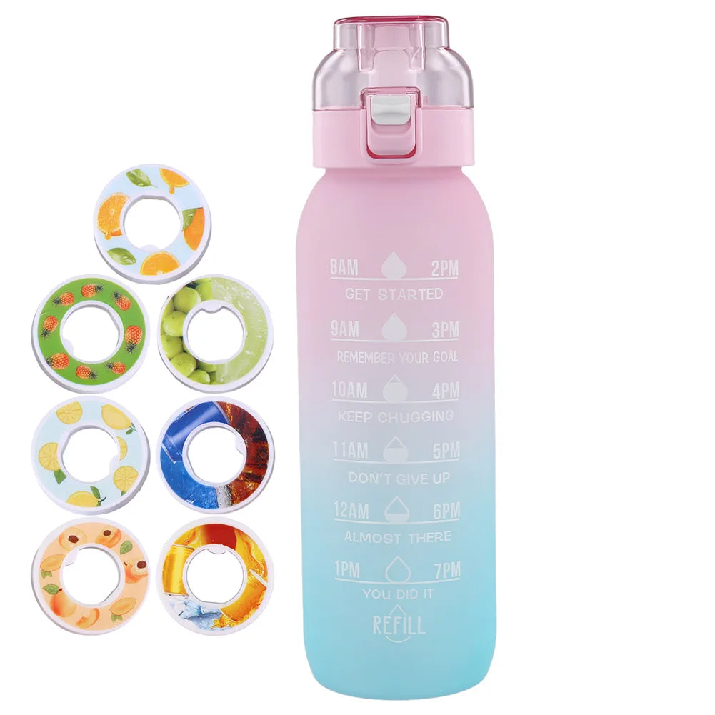 1000ML/600ML Air Water Bottle BPA Free with 7 Flavour Pods Scent Water Cup Sports Water Bottle for Gyms Outdoor Sport Schools