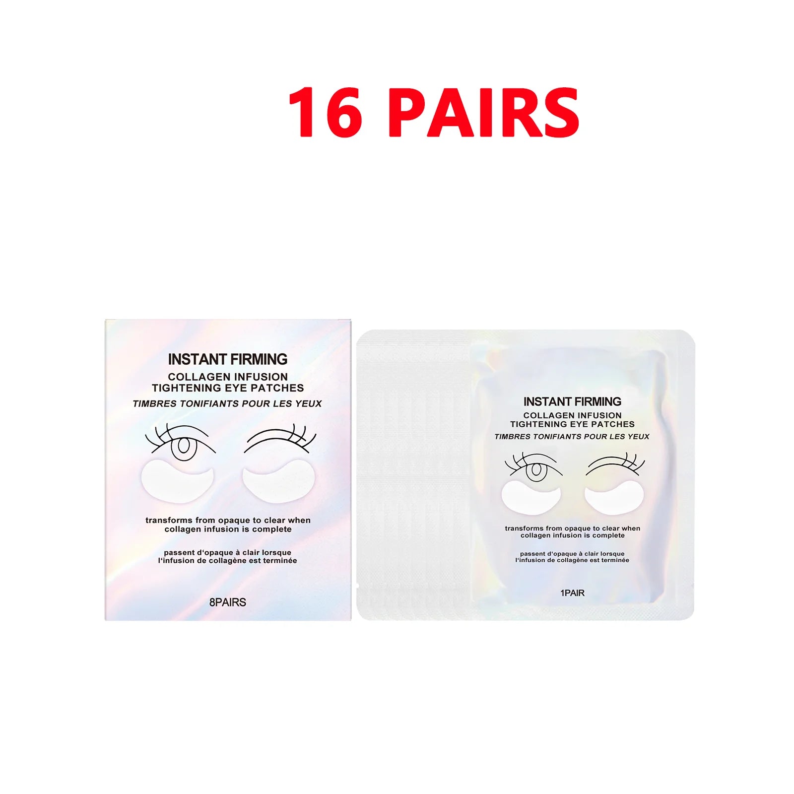 Velori Collagen Eye Patches — 8 Pairs Hydrogel Mask for Dark Circles