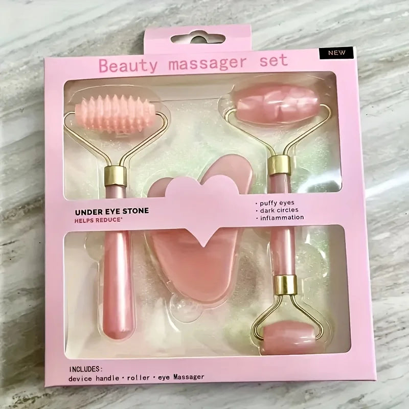 Velori Heart Roller — Double-Ended Face & Body Gua Sha Beauty Set
