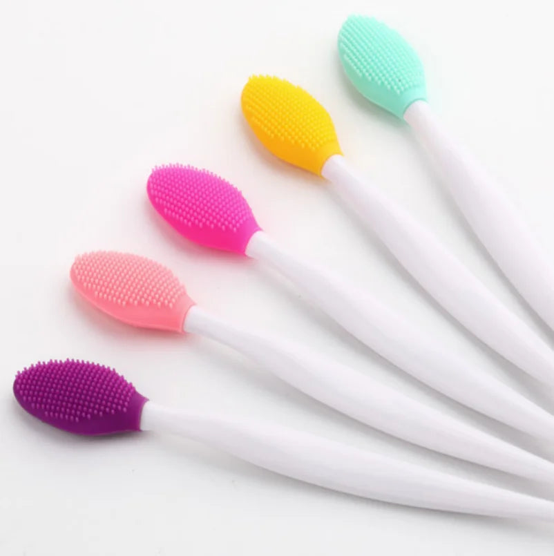 YS-Double sided nose brush, face wash brush, lip and face cleaning, blackhead and acne cleansing, makeup brush