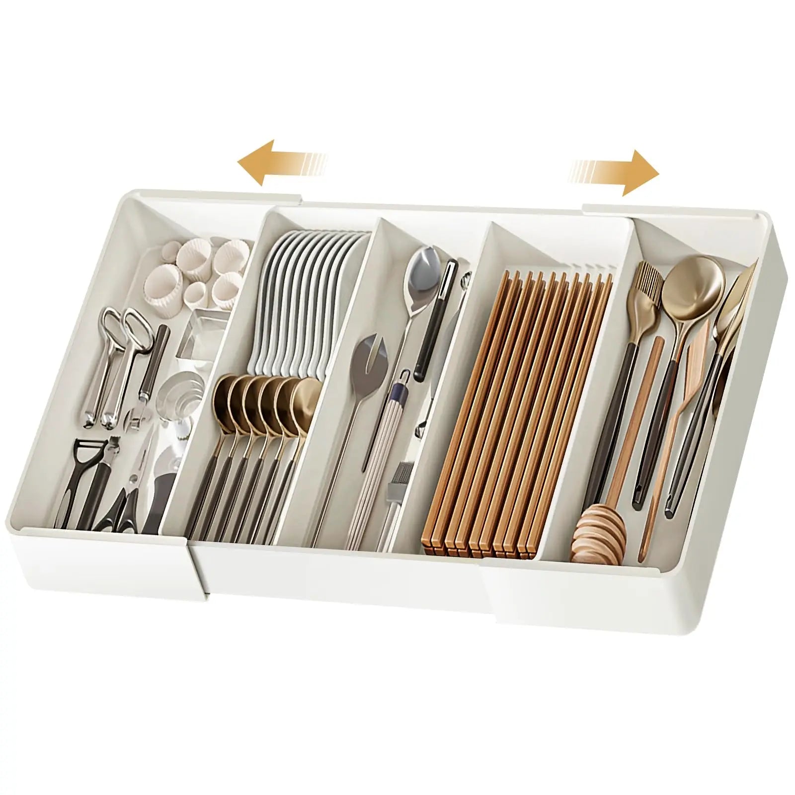 Velori Utensil Tray — Expandable Kitchen Drawer Organizer