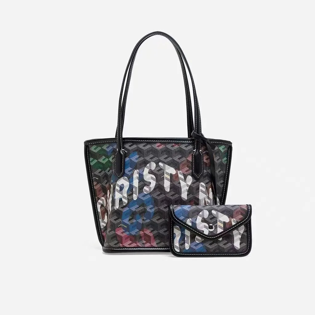 Christy NG Mini Tote Women's Bag Fashionable Versatile Shopping Basket Handbag Single Shoulder Bag Fresh Sweet Style PU Material