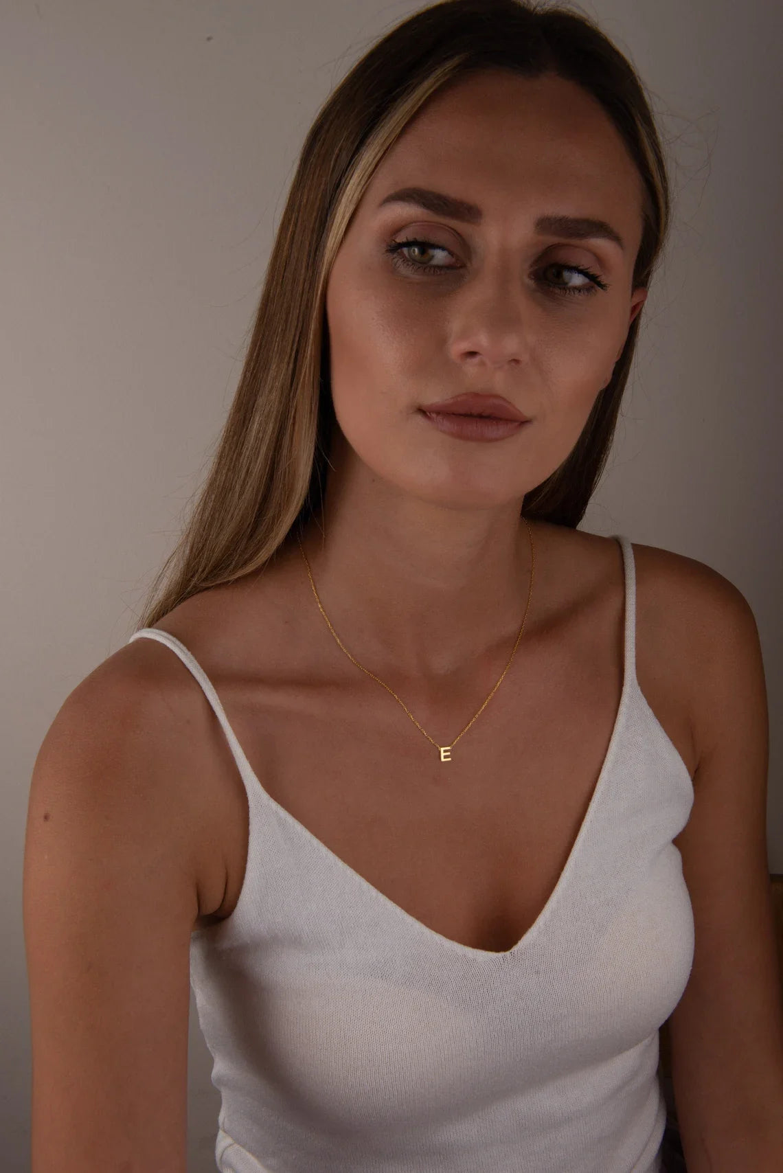 A-Z26 Initial Letters Necklace For Women Stainless Steel Jewelry Pendant Alphabet Single Name Choker Necklaces Dropshipping