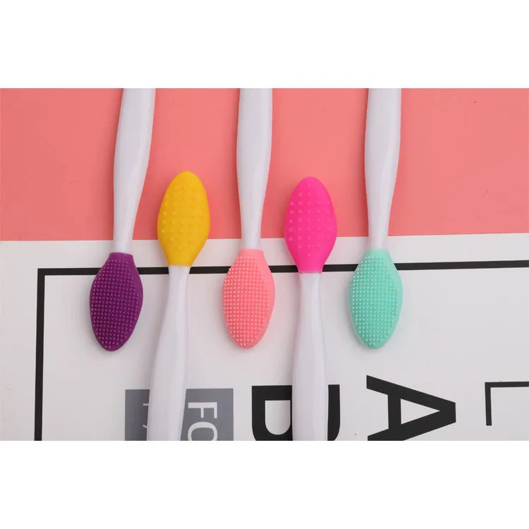 YS-Double sided nose brush, face wash brush, lip and face cleaning, blackhead and acne cleansing, makeup brush