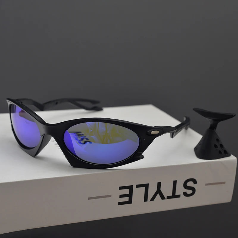 Y2K Millennium Style Unisex Outdoor Cycling Mountain Walking Sunglasses round Face Women's Fashionable Retro Elegant Sporty