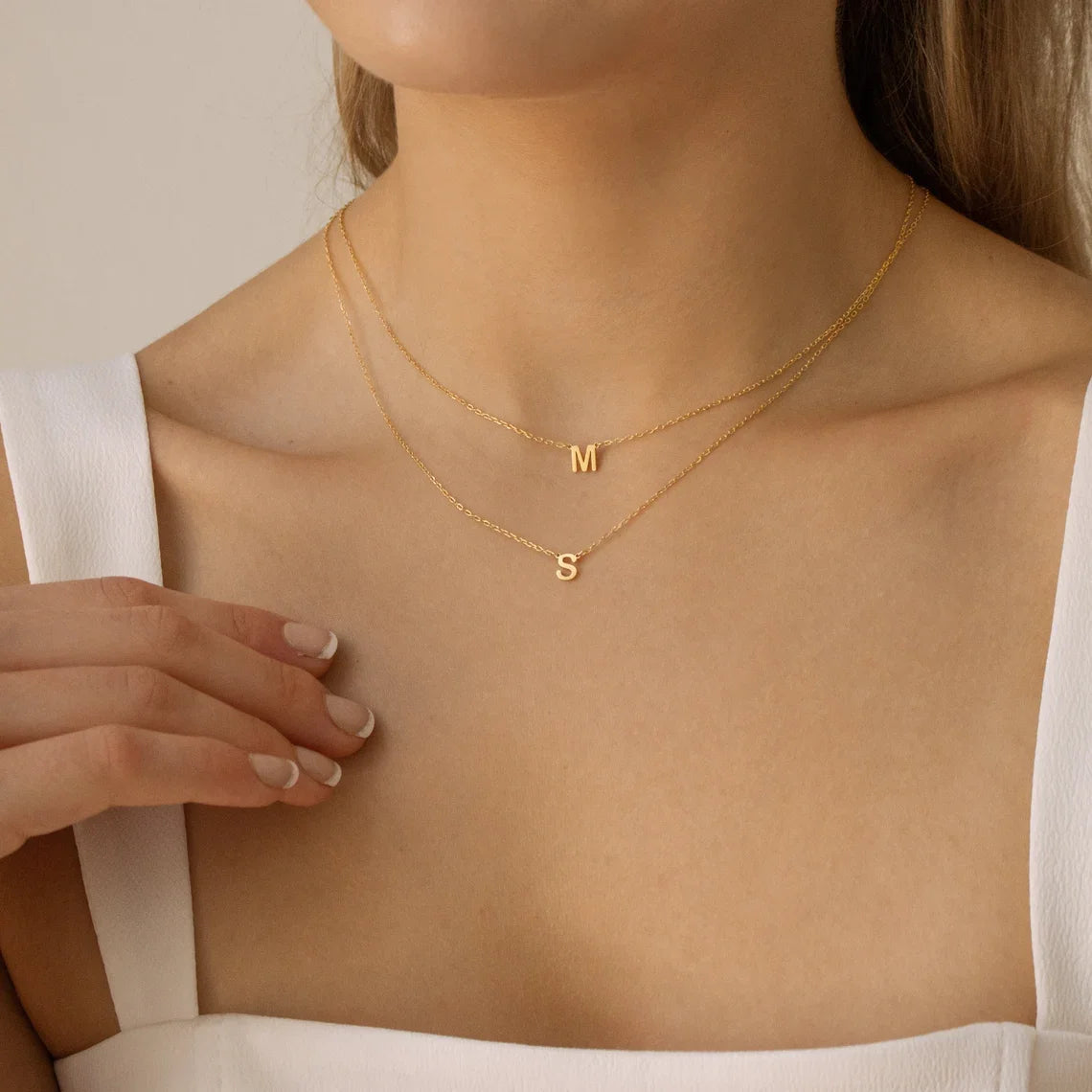 A-Z26 Initial Letters Necklace For Women Stainless Steel Jewelry Pendant Alphabet Single Name Choker Necklaces Dropshipping