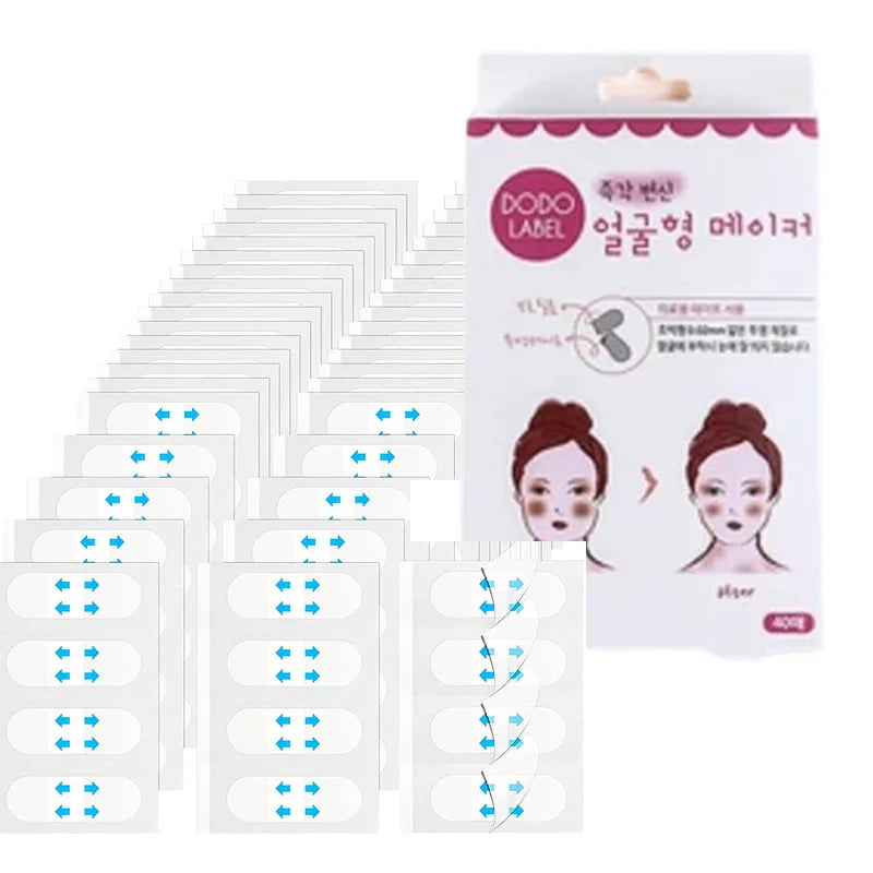 4/80Pcs V Lift Face Sticker Invisible Makeup Adhesive Lift Face Tape Slim Patch Breathable Sticker Lifting Tighten Chin