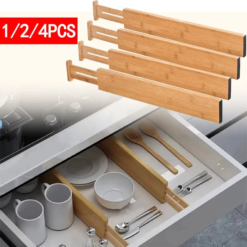 Velori Bamboo Dividers — Adjustable Drawer Separators Set