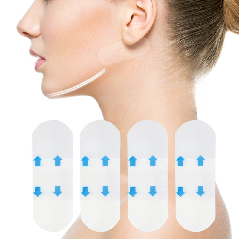 4/80Pcs V Lift Face Sticker Invisible Makeup Adhesive Lift Face Tape Slim Patch Breathable Sticker Lifting Tighten Chin