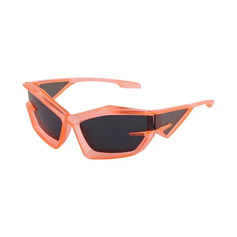 Cyberpunk Style Sunglasses Trendy Hip Hop UV400 Protection Sunglasses Fashionable Eyewear for Men And Women