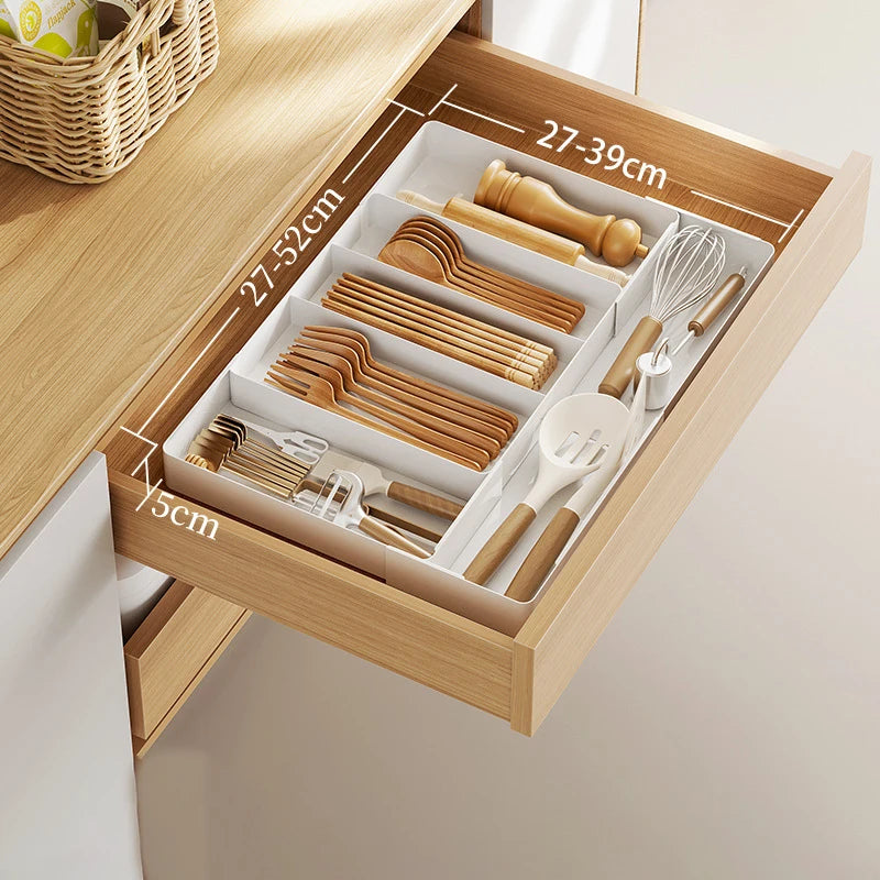 Velori Kitchen Tray — Expandable Cutlery & Drawer Organizer