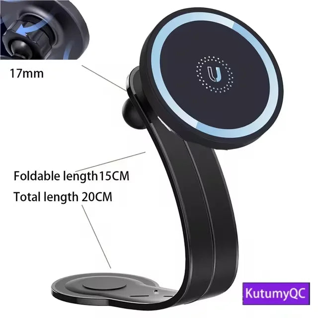 Car Mount Detachable, Bendable Aluminum Arm Magnetic Phone Holder for Car Cell Phone Mount for Car