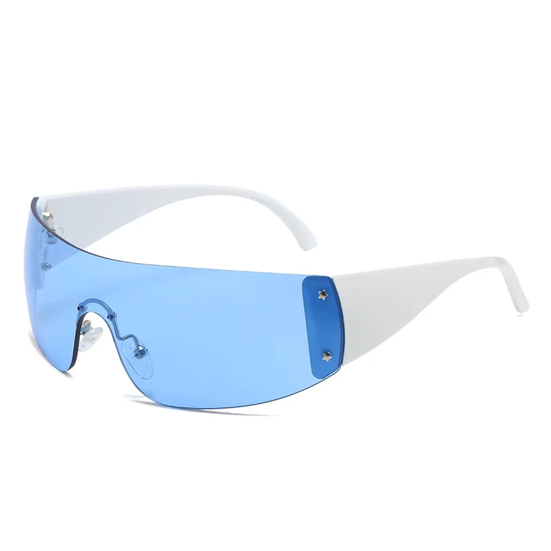 Luxury Brand Punk Sunglasses 2000'S NEW Women One Piece Designer Sun Glasses UV400 Unisex Shades Eyewear Fashion Y2k Eyeglasses
