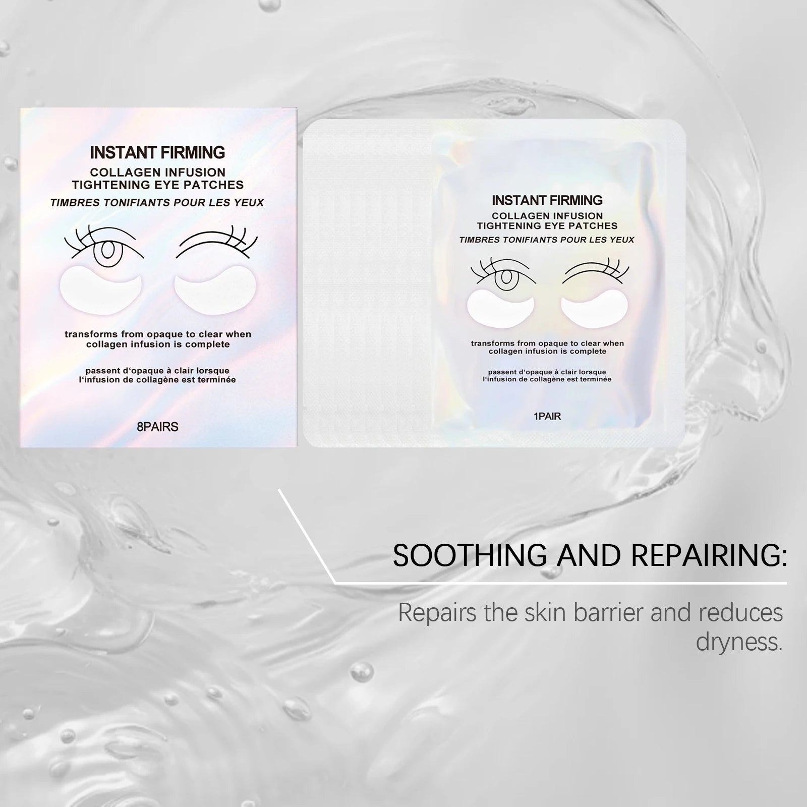 Velori Collagen Eye Patches — 8 Pairs Hydrogel Mask for Dark Circles