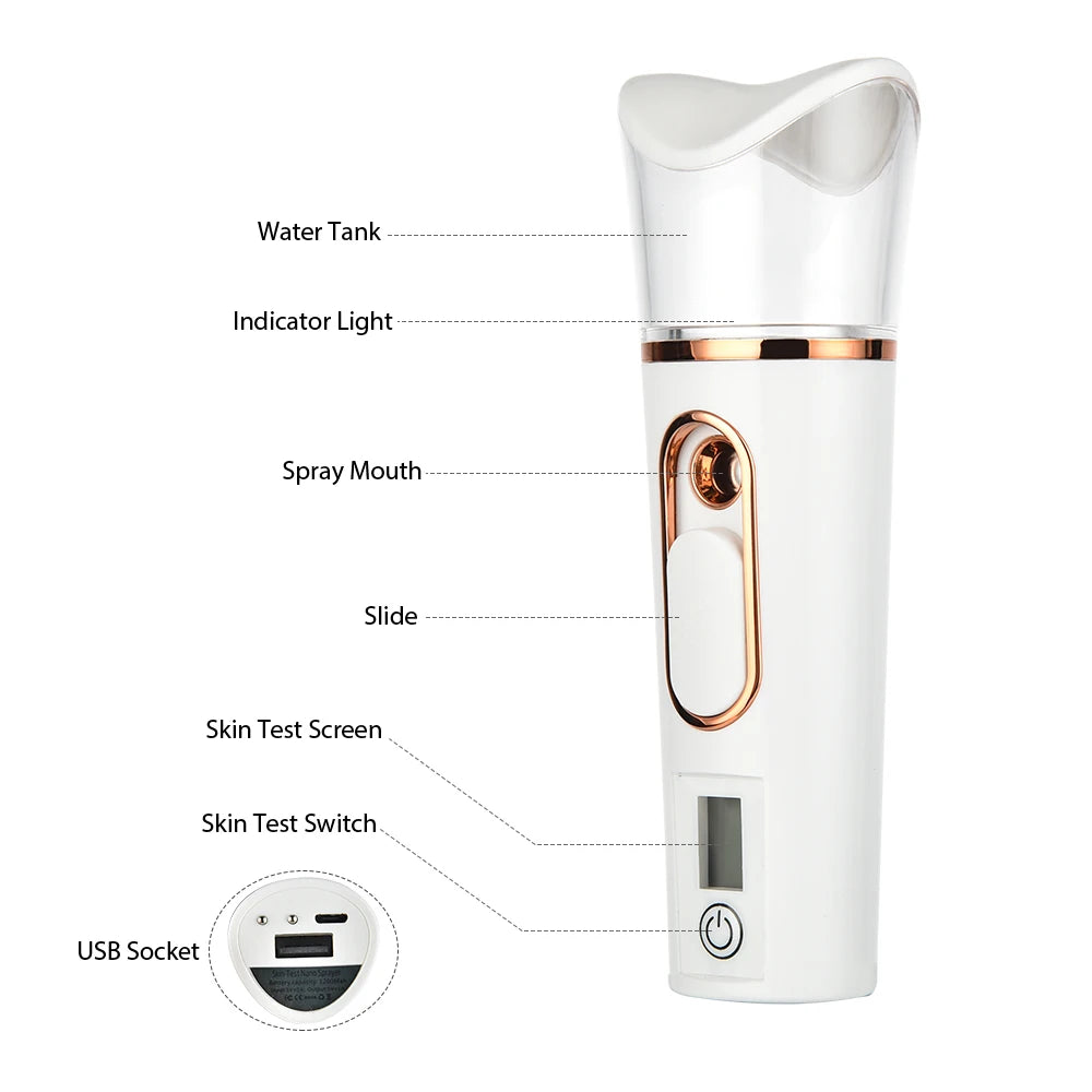 Velori Smart Mist — LED Display Nano Facial Steamer & Humidifier