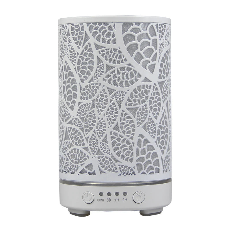 100ml Essential Oil Diffuser Aroma Diffuser Timing Function Hollow Ultrasonic Air Humidifier Smart Home Appliance with LED Light