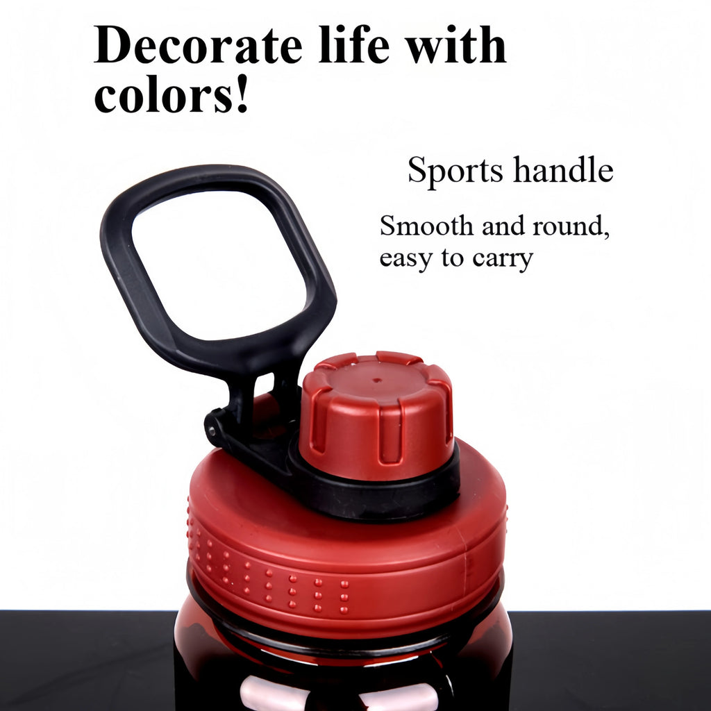 1 Liter Large Capacity Leak Proof Sports Water Bottle With Handheld Ring Portable Plastic Space Cup Outdoor Travel Beach Gym Jug