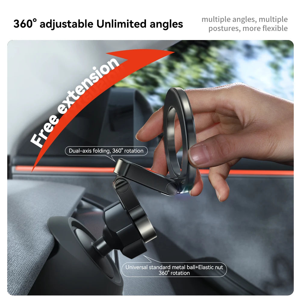 YZ For Tesla Model 3 Y/YL Highland Juniper Magnetic Car Phone Holder 360 Degree Rotation Metal Car Mount for All  Phones